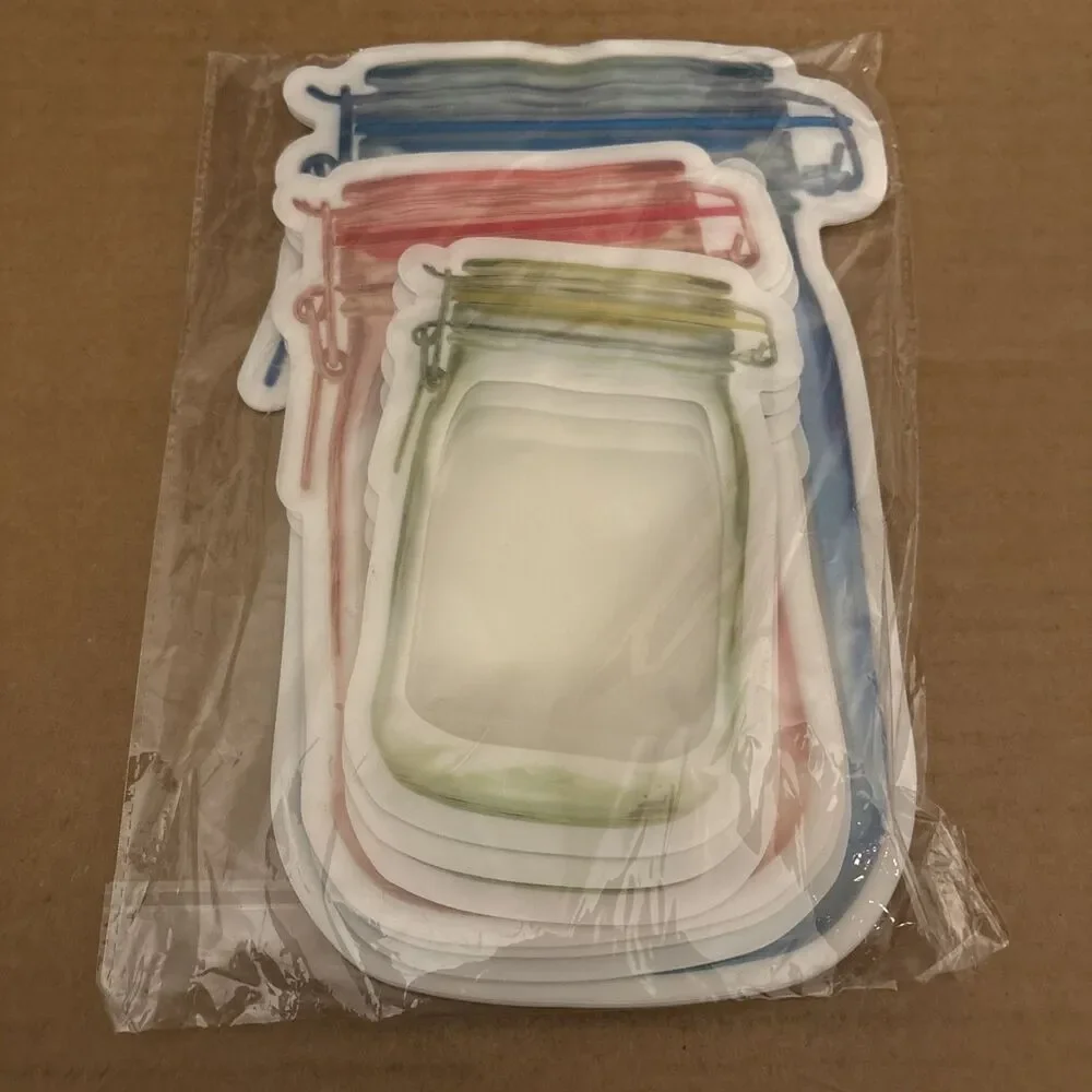 10 Resealable Kitchen Storage Bags – Reusable Freezer & Food Saver Bags